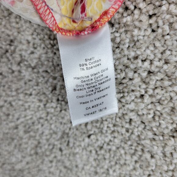 Talbots Dress 14 Pastel Textured Striped Floral Sleeveless Midi Easter Sprint - Picture 11 of 16